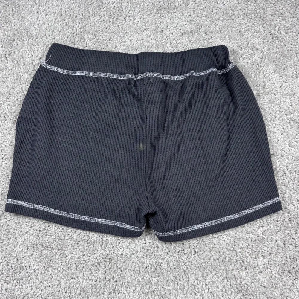 Justify Sleepwear Womens Small Charcoal Gray Waffle Knit Pajama Shorts  (READ)‎
